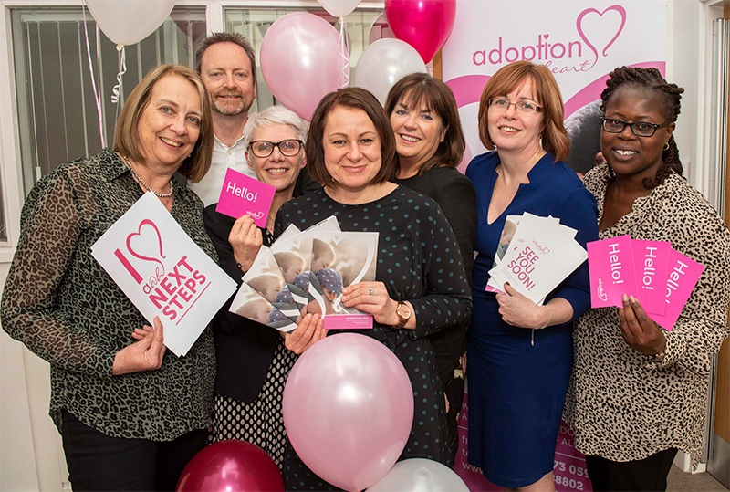 At the formal launch of Adoption@Heart earlier this year were Project Manager Carola Bennion, Service Head Mark Tobin, the City of Wolverhampton Council's Head of Children and Young People in Care Alison Hinds, the City of Wolverhampton Council's Director of Children’s Services Emma Bennett, Walsall Council's Assistant Director of Children’s Services Debbie Carter, Sandwell Children’s Trust's Director of Operations Pauline Turner and Iona Payne, Head of Children in Care and Provider Services at Dudley Council.