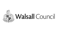 Walsall Council logo and Wolverhampton Homes logo